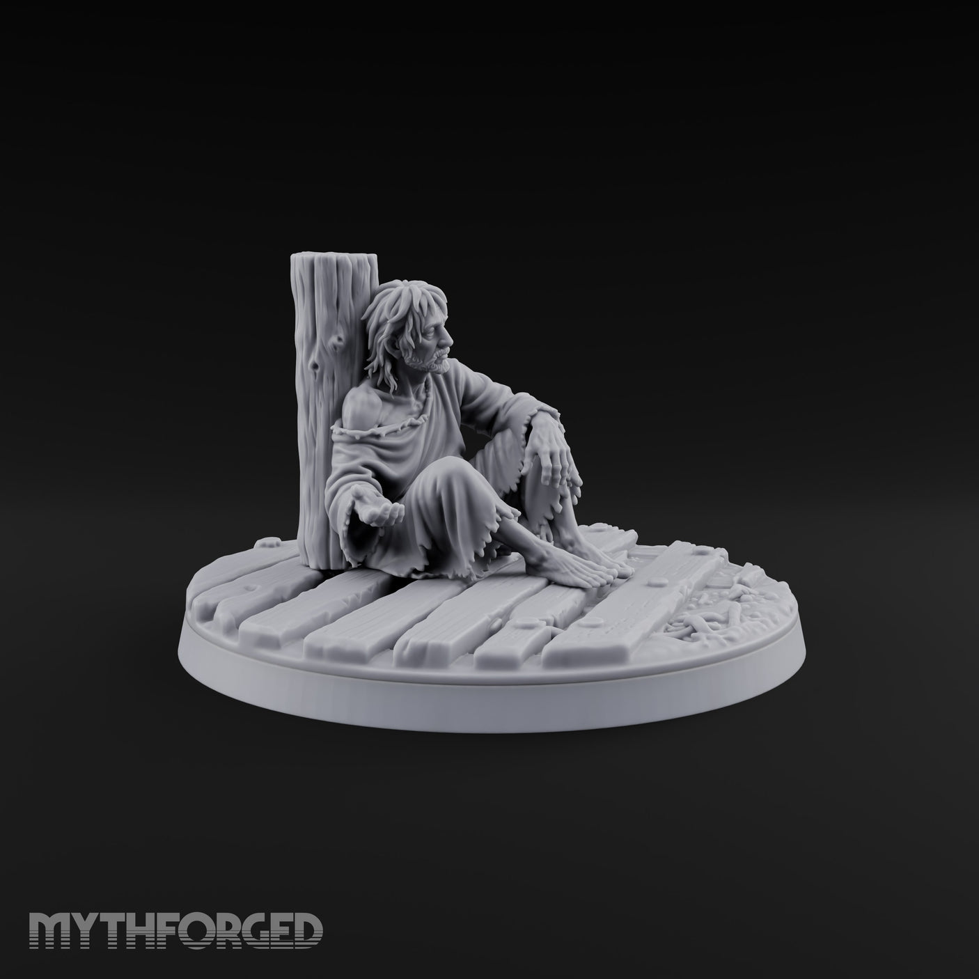Making Ends Meet Human Slum Dwellers Miniature for Dungeons and Dragons, Pathfinder or other TTRPGs