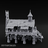 Bell-Towered Stilt-Raised Swamp Chapel Miniature for Dungeons and Dragons, Pathfinder or other TTRPGs