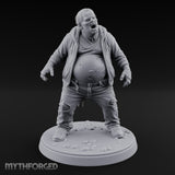 Belly Exposed Roaring Zombie Brute Miniature for Dungeons and Dragons, Pathfinder or other TTRPGs