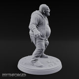 Belly Exposed Roaring Zombie Brute Miniature for Dungeons and Dragons, Pathfinder or other TTRPGs
