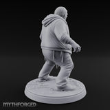 Belly Exposed Roaring Zombie Brute Miniature for Dungeons and Dragons, Pathfinder or other TTRPGs