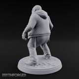 Belly Exposed Roaring Zombie Brute Miniature for Dungeons and Dragons, Pathfinder or other TTRPGs