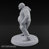 Belly Exposed Roaring Zombie Brute Miniature for Dungeons and Dragons, Pathfinder or other TTRPGs