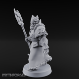Skull Helmeted Black Monk Miniature for Dungeons and Dragons, Pathfinder or other TTRPGs