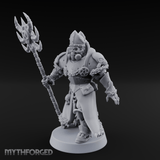 Skull Helmeted Black Monk Miniature for Dungeons and Dragons, Pathfinder or other TTRPGs