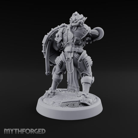 Phalanx Holds Past Sunset Human Hoplite Warrior B