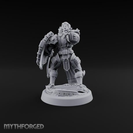 Phalanx Holds Past Sunset Human Hoplite Warrior F
