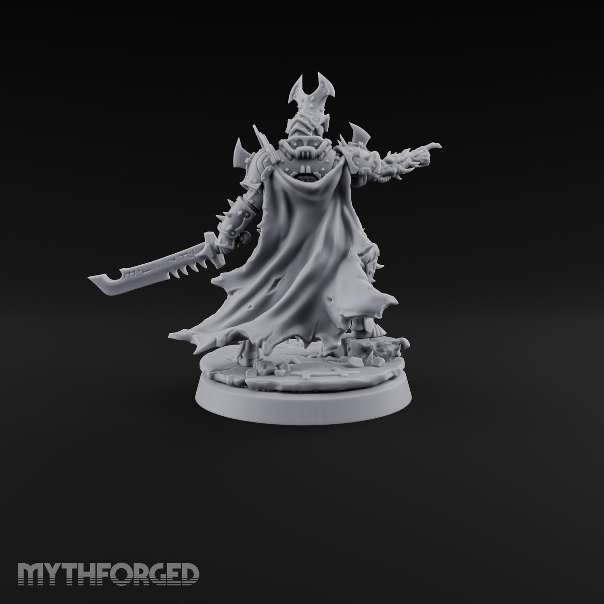 Point and Purge Human Horned-Helm Overseer with Serrated Greatsword