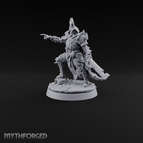 Point and Purge Human Horned-Helm Overseer with Serrated Greatsword