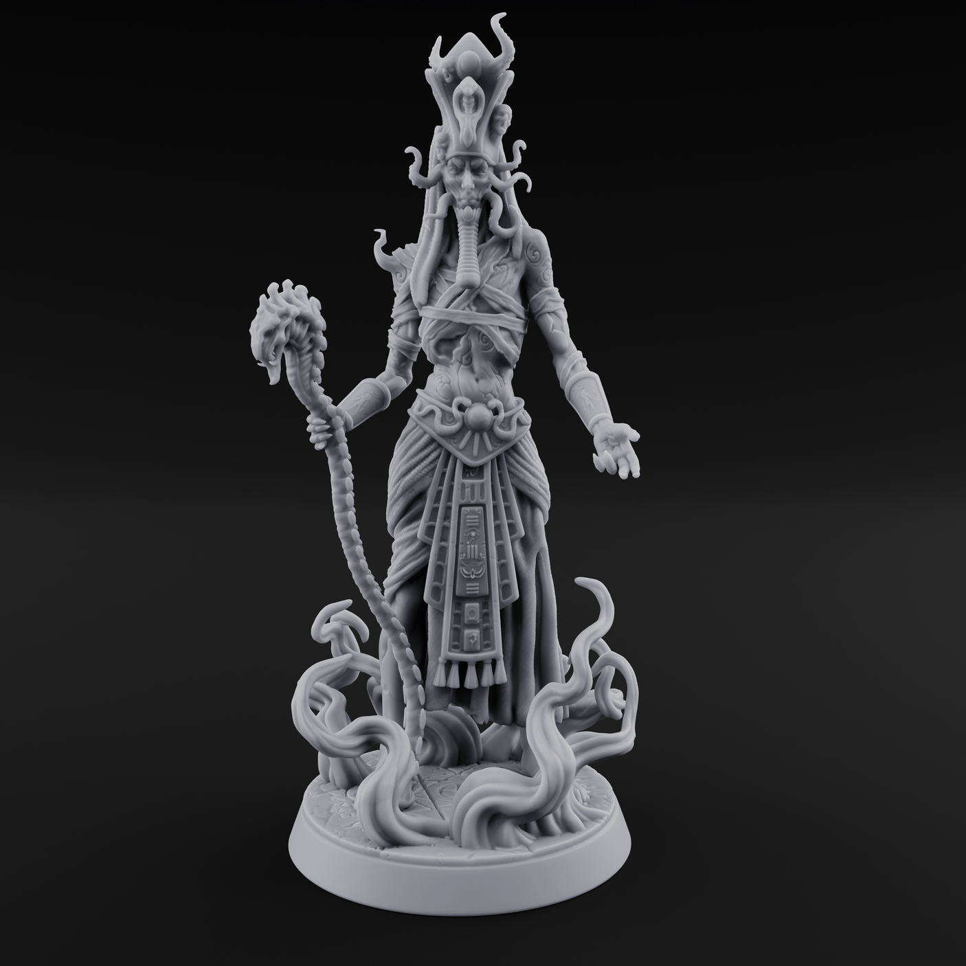 The Black Pharaoh Miniature for Dungeons and Dragons, Pathfinder or other TTRPGs