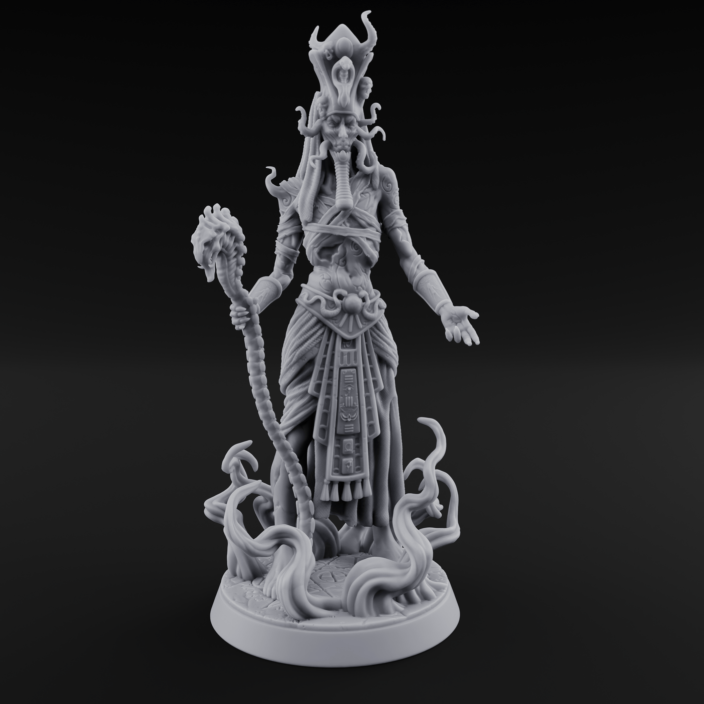 The Black Pharaoh Miniature for Dungeons and Dragons, Pathfinder or other TTRPGs