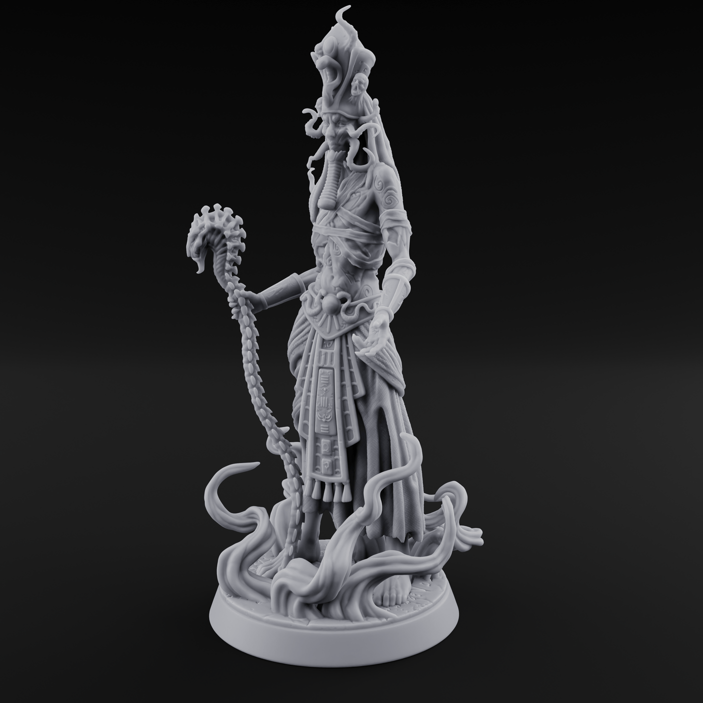 The Black Pharaoh Miniature for Dungeons and Dragons, Pathfinder or other TTRPGs