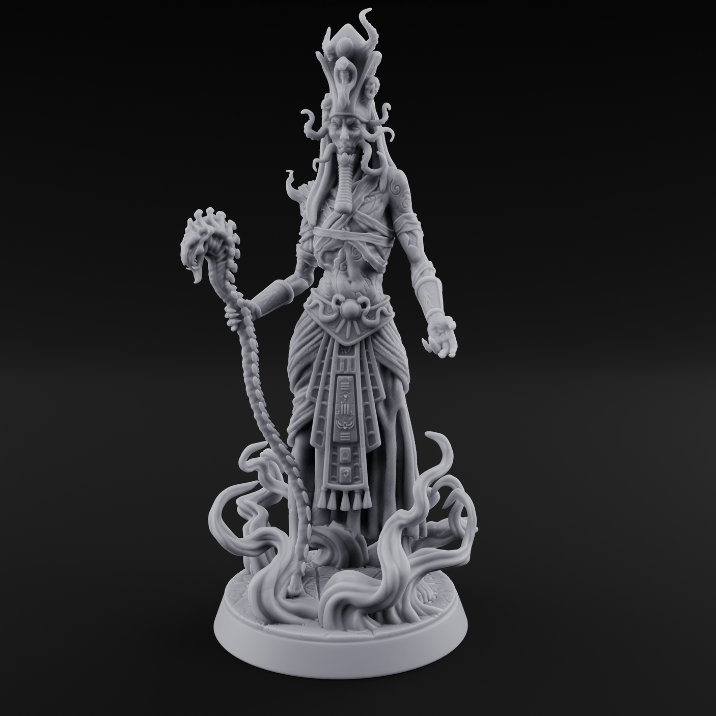 The Black Pharaoh Miniature for Dungeons and Dragons, Pathfinder or other TTRPGs