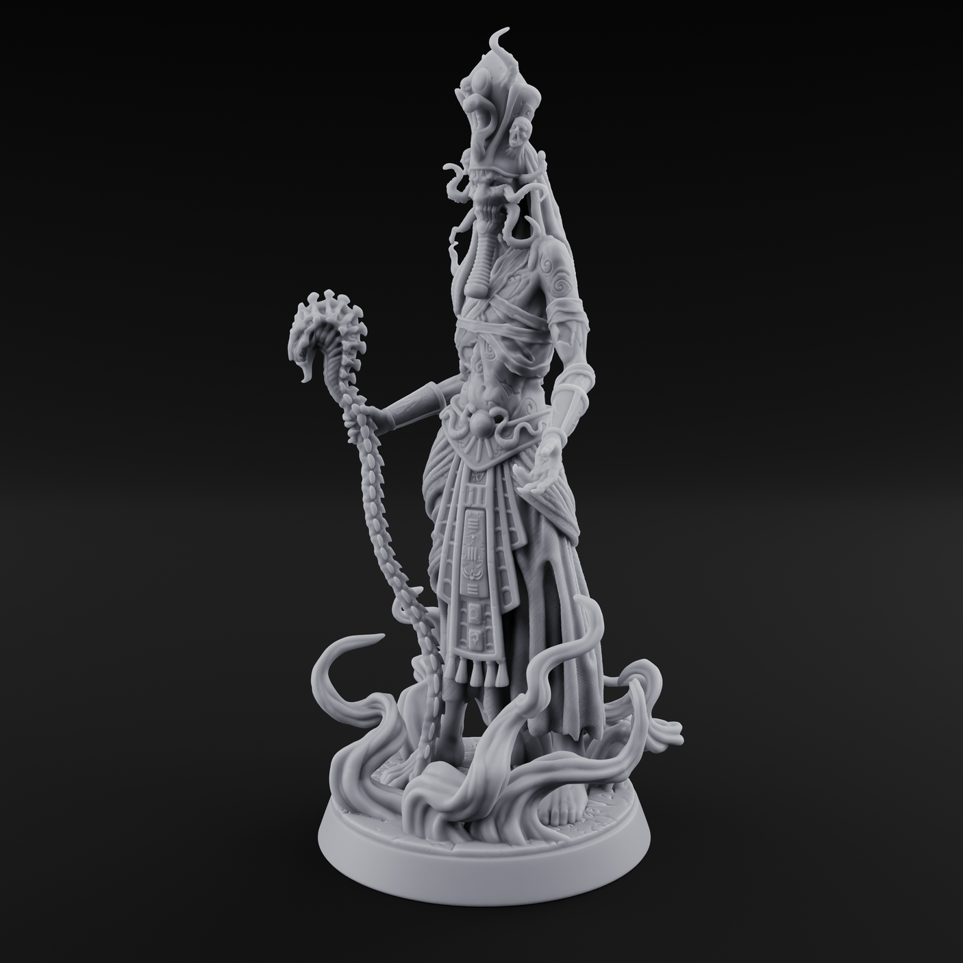 The Black Pharaoh Miniature for Dungeons and Dragons, Pathfinder or other TTRPGs