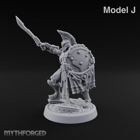 Phalanx Holds Past Sunset Human Hoplite Warrior J
