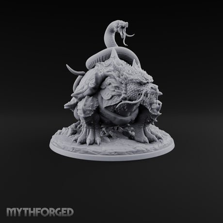 The Stowaway Never Left Dragon Turtle with Coiled Serpent