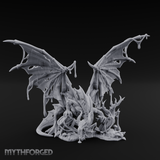 Dripping And Oozing Black Dragon Miniature for Dungeons and Dragons, Pathfinder or other TTRPGs