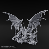 Dripping And Oozing Black Dragon Miniature for Dungeons and Dragons, Pathfinder or other TTRPGs