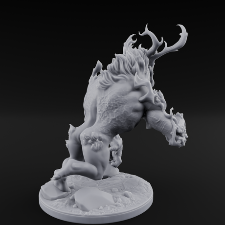 Lumbering And Hungry Wendigo Brute Miniature for Dungeons and Dragons, Pathfinder or other TTRPGs
