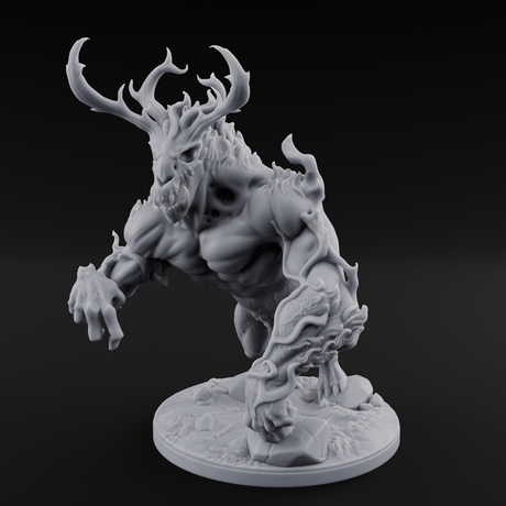 Lumbering And Hungry Wendigo Brute Miniature for Dungeons and Dragons, Pathfinder or other TTRPGs