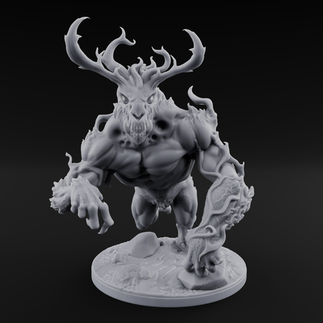 Lumbering And Hungry Wendigo Brute Miniature for Dungeons and Dragons, Pathfinder or other TTRPGs