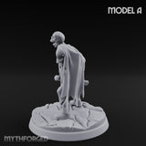 Blade And Axe Brandishing Skeleton Warrior A Miniature for Dungeons and Dragons, Pathfinder or other TTRPGs