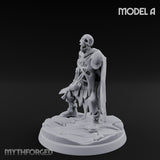 Blade And Axe Brandishing Skeleton Warrior A Miniature for Dungeons and Dragons, Pathfinder or other TTRPGs
