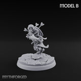 Blade And Axe Brandishing Skeleton Warrior B Miniature for Dungeons and Dragons, Pathfinder or other TTRPGs