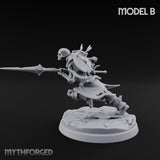 Blade And Axe Brandishing Skeleton Warrior B Miniature for Dungeons and Dragons, Pathfinder or other TTRPGs