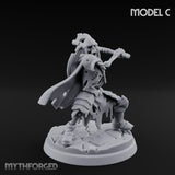 Blade And Axe Brandishing Skeleton Warrior C Miniature for Dungeons and Dragons, Pathfinder or other TTRPGs