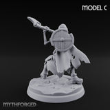 Blade And Axe Brandishing Skeleton Warrior C Miniature for Dungeons and Dragons, Pathfinder or other TTRPGs