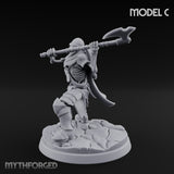 Blade And Axe Brandishing Skeleton Warrior C Miniature for Dungeons and Dragons, Pathfinder or other TTRPGs