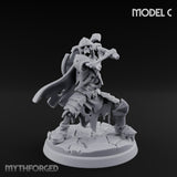 Blade And Axe Brandishing Skeleton Warrior C Miniature for Dungeons and Dragons, Pathfinder or other TTRPGs