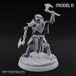 Blade And Axe Brandishing Skeleton Warrior D Miniature for Dungeons and Dragons, Pathfinder or other TTRPGs