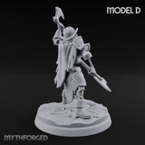 Blade And Axe Brandishing Skeleton Warrior D Miniature for Dungeons and Dragons, Pathfinder or other TTRPGs