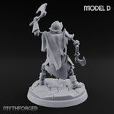 Blade And Axe Brandishing Skeleton Warrior D Miniature for Dungeons and Dragons, Pathfinder or other TTRPGs