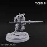 Blade And Axe Brandishing Skeleton Warriors Miniature for Dungeons and Dragons, Pathfinder or other TTRPGs