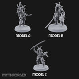 Blade And Gun Wielding Human Samurai Miniature for Dungeons and Dragons, Pathfinder or other TTRPGs