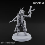 Blade And Gun Wielding Human Samurai A Miniature for Dungeons and Dragons, Pathfinder or other TTRPGs