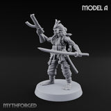 Blade And Gun Wielding Human Samurai A Miniature for Dungeons and Dragons, Pathfinder or other TTRPGs