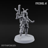Blade And Gun Wielding Human Samurai A Miniature for Dungeons and Dragons, Pathfinder or other TTRPGs