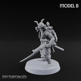 Blade And Gun Wielding Human Samurai B Miniature for Dungeons and Dragons, Pathfinder or other TTRPGs