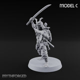 Blade And Gun Wielding Human Samurai C Miniature for Dungeons and Dragons, Pathfinder or other TTRPGs
