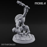 Blade And Hammer Swinging Construct Fighter A Miniature for Dungeons and Dragons, Pathfinder or other TTRPGs