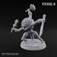 Blade And Hammer Swinging Construct Fighter B Miniature for Dungeons and Dragons, Pathfinder or other TTRPGs