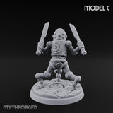 Blade And Hammer Swinging Construct Fighter C Miniature for Dungeons and Dragons, Pathfinder or other TTRPGs