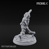 Blade And Hammer Swinging Construct Fighter C Miniature for Dungeons and Dragons, Pathfinder or other TTRPGs