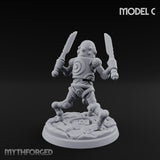 Blade And Hammer Swinging Construct Fighter C Miniature for Dungeons and Dragons, Pathfinder or other TTRPGs