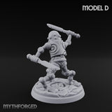 Blade And Hammer Swinging Construct Fighter D Miniature for Dungeons and Dragons, Pathfinder or other TTRPGs