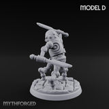 Blade And Hammer Swinging Construct Fighter D Miniature for Dungeons and Dragons, Pathfinder or other TTRPGs